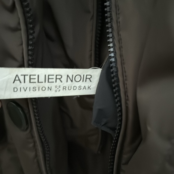 Rudsak Atelier Noir Down Parka Jacket with natural fur, size S, great condition - Picture 4 of 9